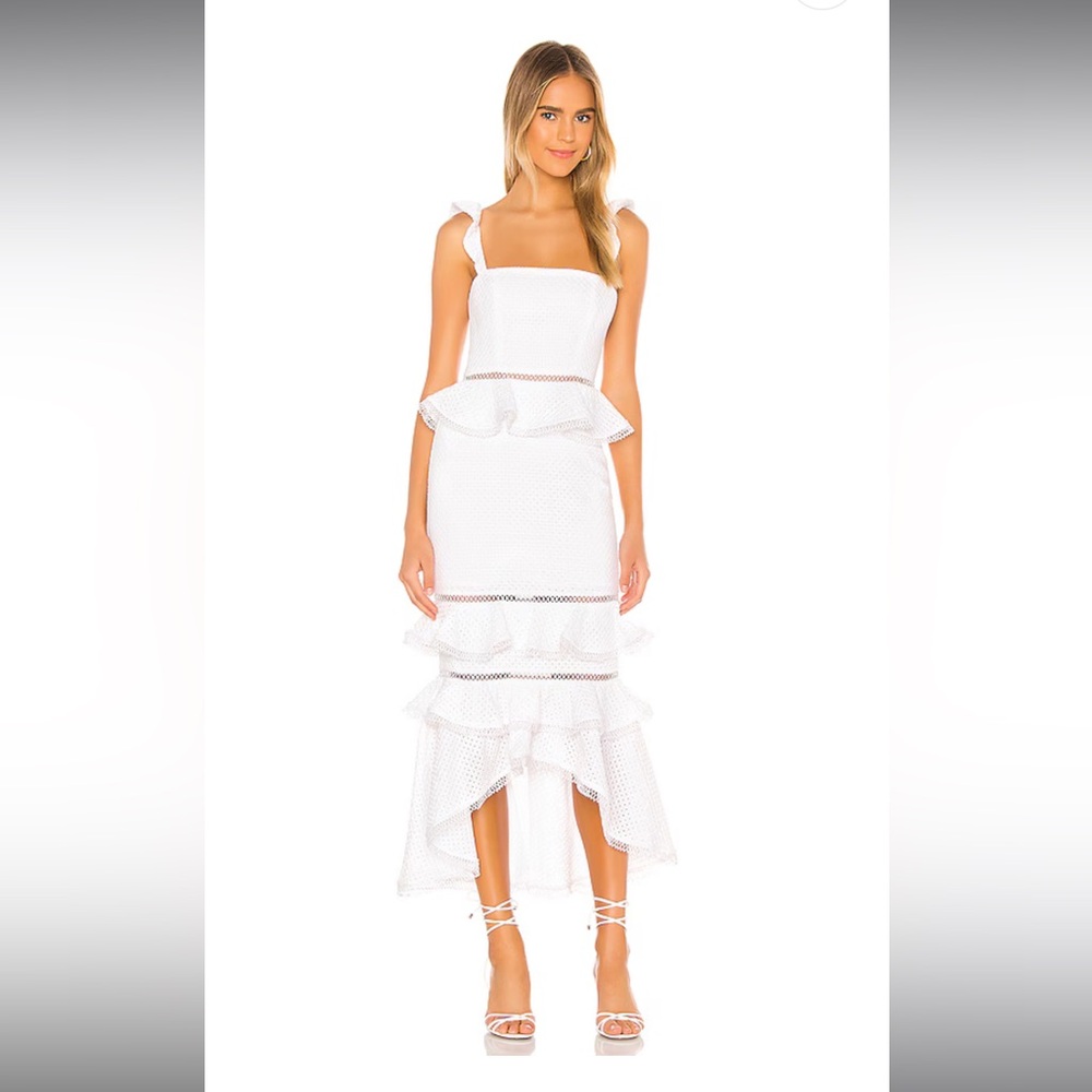 NBD White Midi Dress